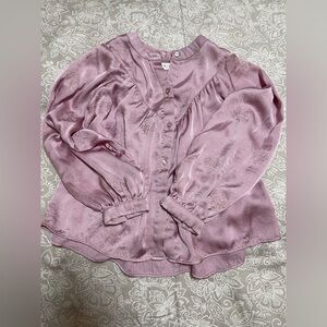 Elegant lavender embroidered girls Blouse